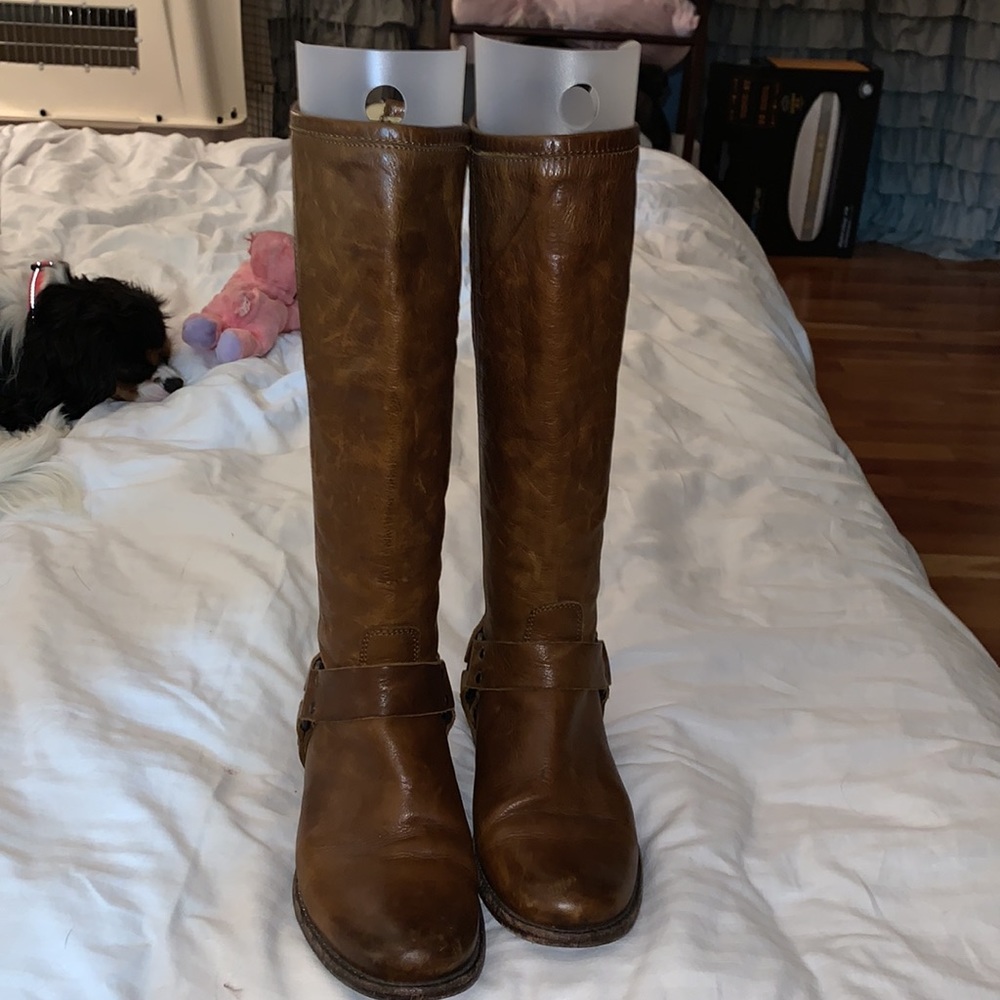 FRYE distressed riding boots 7.5